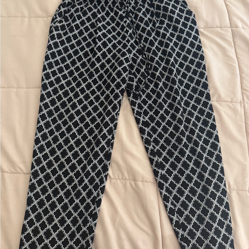Black and White Patterned Pants